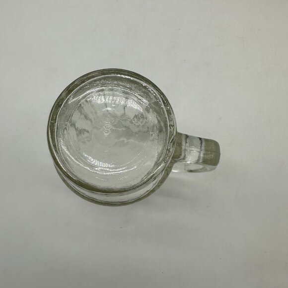 Vintage Anchor Hocking Line Lites Beer Mug Clear 5 11/16" Glass - Picture 4 of 4